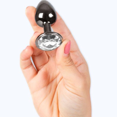 SECRET PLAY - BUTT PLUG DE GUNMETAL TAMANHO PEQUENO 7 CM - D-234738 - Dona Pimenta