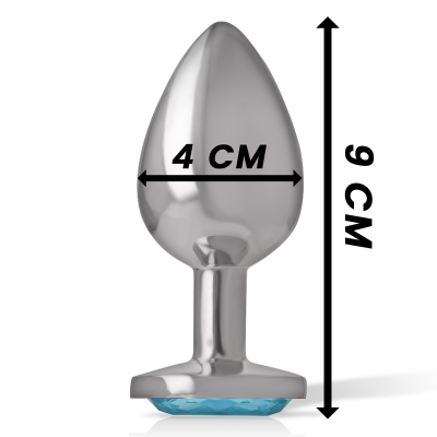 INTENSO - PLUG ANAL DE METAL DE ALUMÍNIO CORAÇÃO N AZUL TAMANHO G - D-235744 - Dona Pimenta