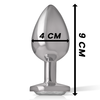 INTENSO - BRANCO CORAÇÃO DE ALUMÍNIO METAL PLUGUE ANAL TAMANHO G - D-235745 - Dona Pimenta