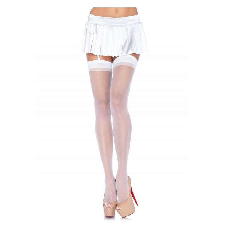 MEIAS LEG AVENUE BRANCAS - 1001 WHITE - Dona Pimenta