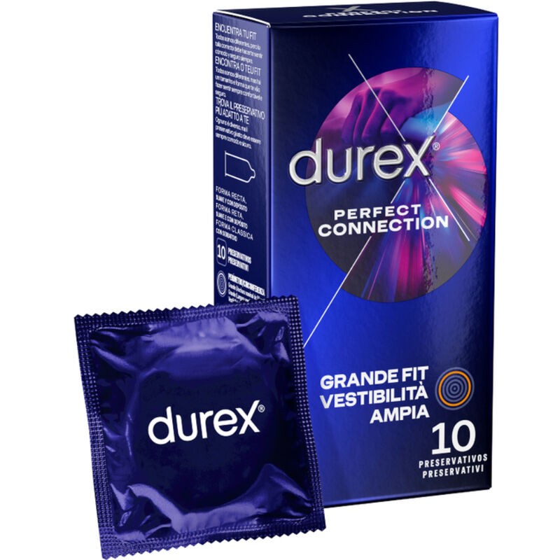 DUREX - CONEXÃO PERFEITA LUBRIFICAÇÃO EXTRA DE SILICONE 10 UNIDADES - D-231053 - Dona Pimenta