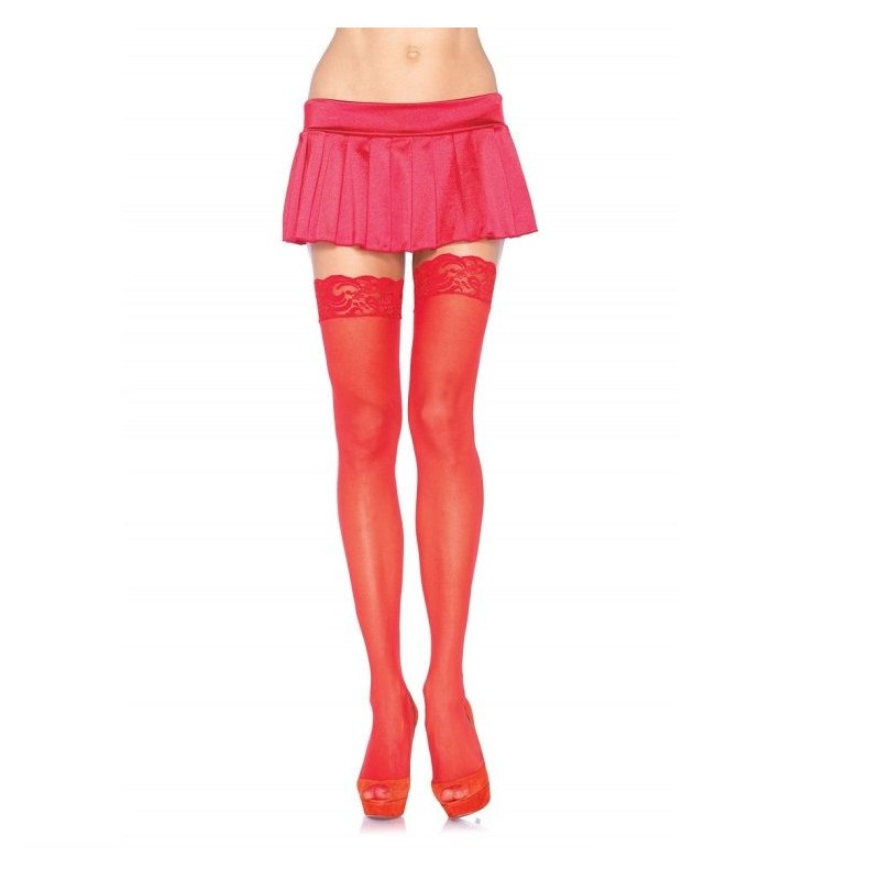 LEG AVENUE CALÇA VERMELHA COM TOPO DE RENDA - 1011 RED - Dona Pimenta