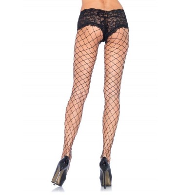 CALÇA LEG AVENUE NET COM CALÇÕES DE RENDA - 1278 BLACK - Dona Pimenta