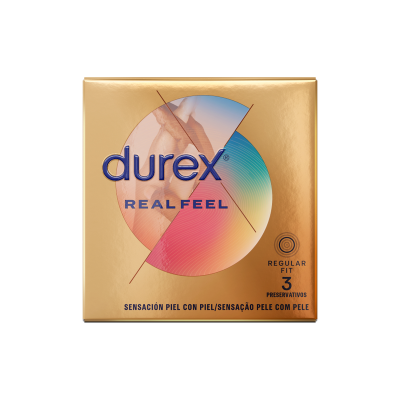 DUREX - PRESERVATIVOS REAL FEEL 3 UNIDADES - D-231063 - Dona Pimenta