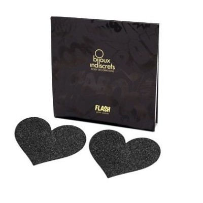 BIJOUX PEZONERAS FLASH CORAZÓN NEGRO - D-197946 - Dona Pimenta