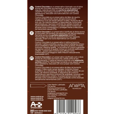 CONTROL ADAPTA CHOCOLATE CONDOMS 12 UNITS - D-194284 - Dona Pimenta