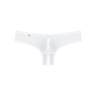 OBSESSIVE - ALABASTRA THONG CROTCHLESS WHITE S/M - D-207257 - Dona Pimenta