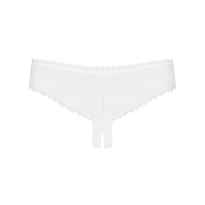 OBSESSIVE - ALABASTRA THONG CROTCHLESS WHITE S/M - D-207257 - Dona Pimenta