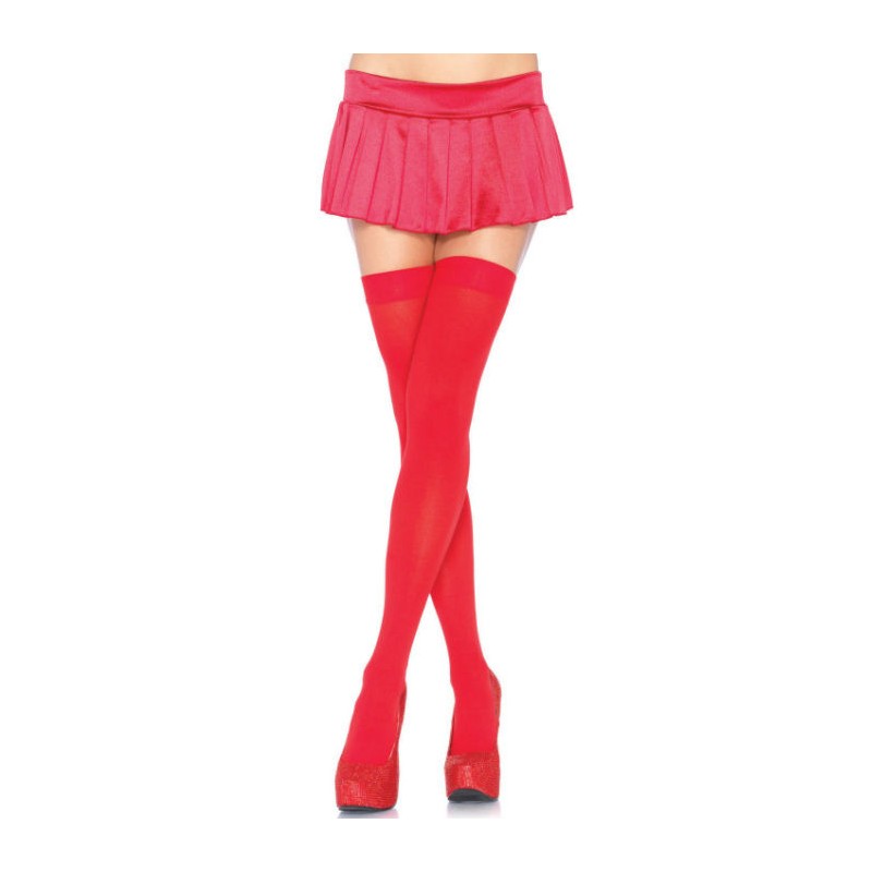 LEG AVENUE NYLON COXA ALTA VERMELHA - D-210564 - Dona Pimenta