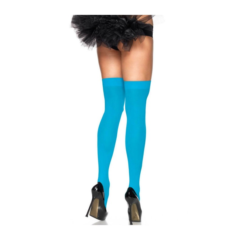 LEG AVENUE NYLON COXA ALTA AZUL - D-210566 - Dona Pimenta