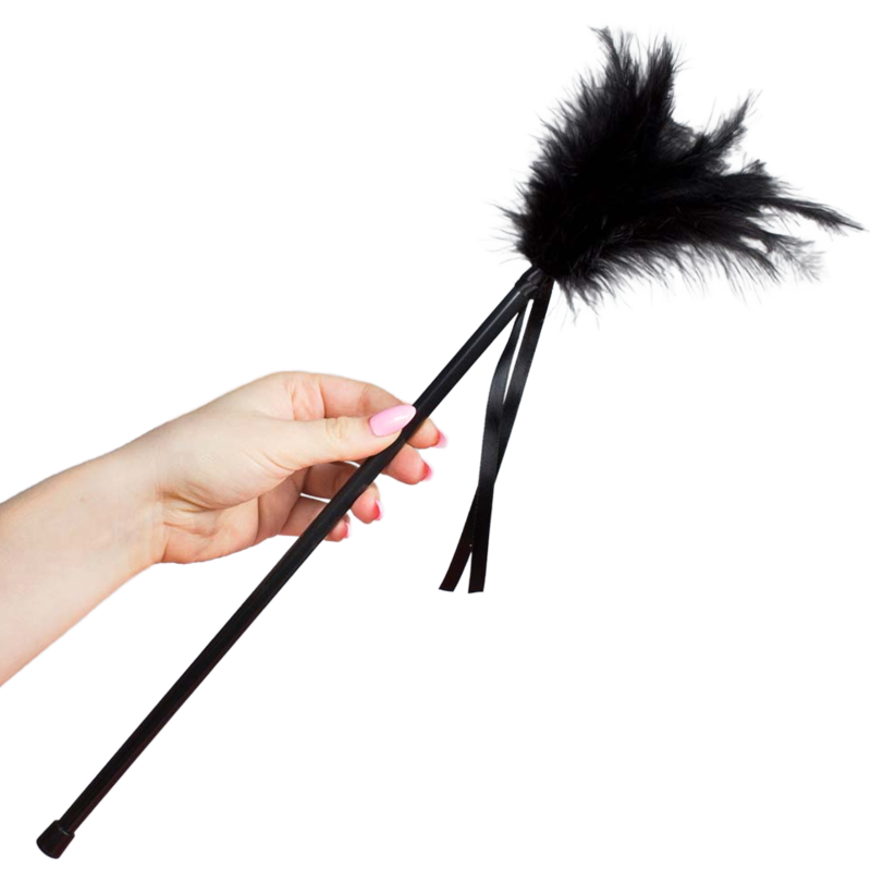 SECRETPLAY PLUMERO PLUMAS NEGRO 40CM - D-216317 - Dona Pimenta