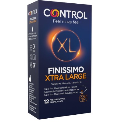 CONTROL FINISSIMO XL CONDOMS 12 UNITS - D-196003 - Dona Pimenta