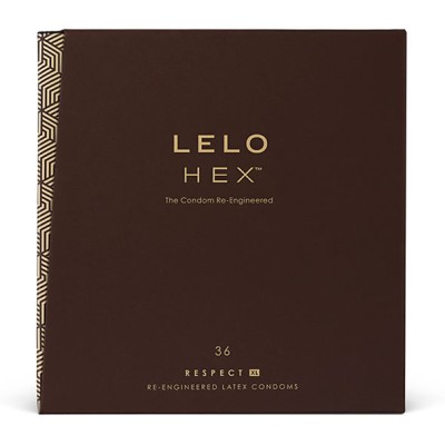 LELO HEX CONDOMS RESPECT XL 36 PACK - D-215963 - Dona Pimenta