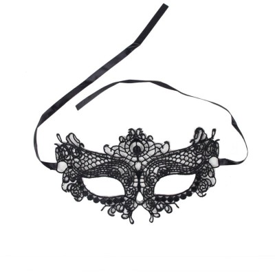 QUEEN LINGERIE BLACK LACE MASK ONE SIZE - D-223319 - Dona Pimenta