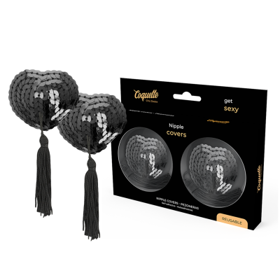 COQUETTE CHIC DESIRE&trade; - COBERTURAS PARA BICOS DE LANTEJEIRAS PRETAS - D-226928 - Dona Pimenta