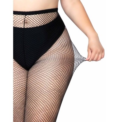 MEIA-CALÇA LEG AVENUE FISHNET PLUS TAMANHO - D-227341 - Dona Pimenta