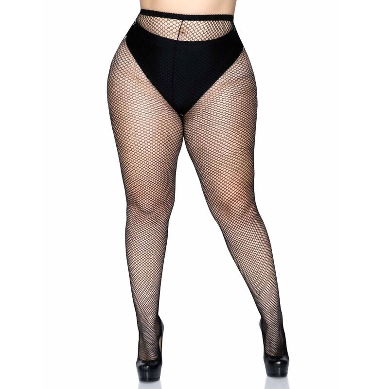 MEIA-CALÇA LEG AVENUE FISHNET PLUS TAMANHO - D-227341 - Dona Pimenta