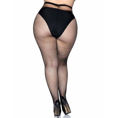 MEIA-CALÇA LEG AVENUE FISHNET PLUS TAMANHO - D-227341 - Dona Pimenta