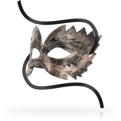 MÁSCARAS OHMAMA VENETIAN EYEMASK - COBRE - D-230039 - Dona Pimenta