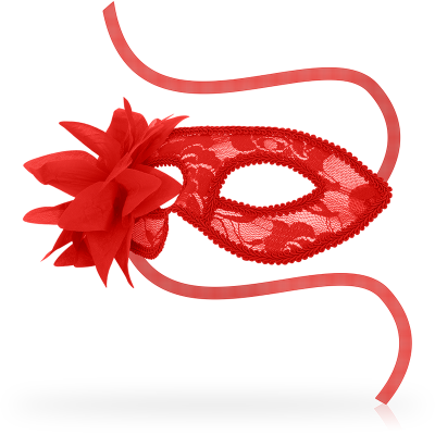 MÁSCARAS DE Renda EYEMASK E FLOR - VERMELHO - D-230041 - Dona Pimenta