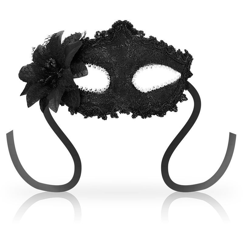 OHMAMA MASCARA FLOR LATERAL VENETIAN EYEMASK - PRETO - D-230042 - Dona Pimenta