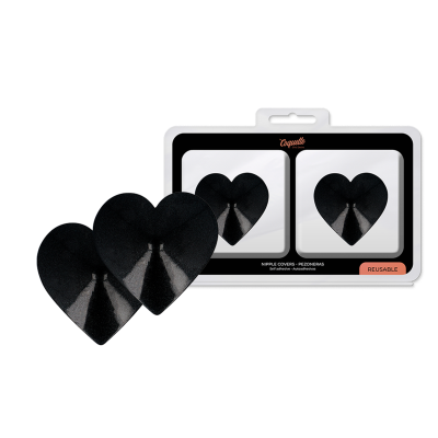 COQUETTE CHIC DESIRE&trade; - CAPAS DE BICOS BLACK HEARTS - D-230194 - Dona Pimenta