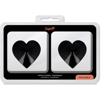 COQUETTE CHIC DESIRE&trade; - CAPAS DE BICOS BLACK HEARTS - D-230194 - Dona Pimenta