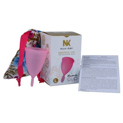 NINA CUP MENSTRUAL CUP TAMANHO L ROSA - D-212752 - Dona Pimenta