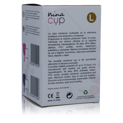 NINA CUP MENSTRUAL CUP TAMANHO L ROSA - D-212752 - Dona Pimenta