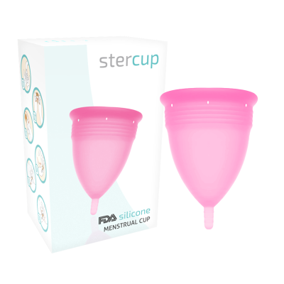 COPA MENSTRUAL STERCUP TAMANHO L ROSA COR SILICONE FDA - D-223031 - Dona Pimenta