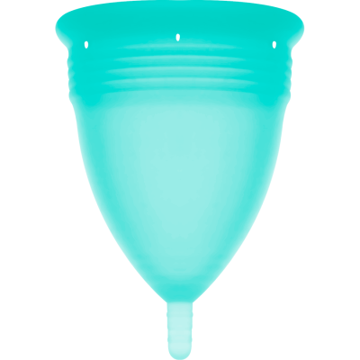 COPA MENSTRUAL STERCUP TAMANHO L AQUAMARINE COR FDA SILICONE - D-223032 - Dona Pimenta