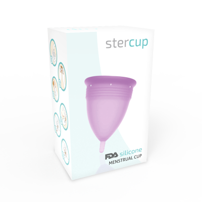 COPA MENSTRUAL STERCUP TAMANHO L COR ROXO SILICONE FDA - D-223033 - Dona Pimenta