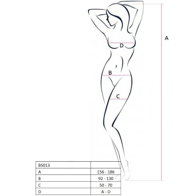 PASSION WOMAN BS013 BODYSTOCKING WHITE ONE SIZE - D-216359 - Dona Pimenta