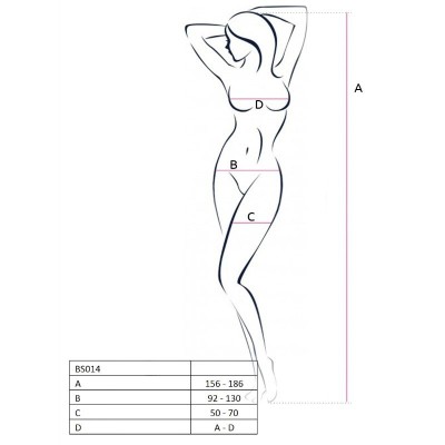 PASSION WOMAN BS014 BODYSTOCKING WHITE ONE SIZE - D-216362 - Dona Pimenta