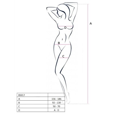 PASSION WOMAN BS017 BODYSTOCKING WHITE ONE SIZE - D-216370 - Dona Pimenta