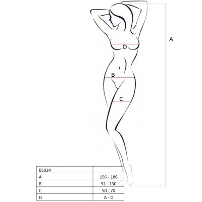 PASSION WOMAN BS024 BODYSTOCKING WHITE ONE SIZE - D-216384 - Dona Pimenta