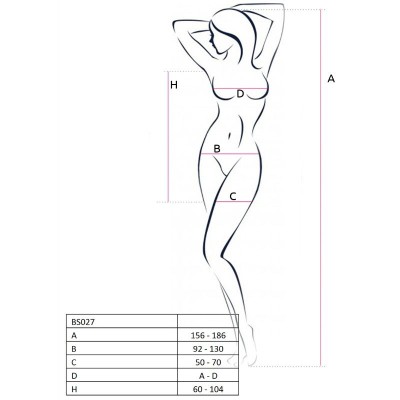 PASSION WOMAN BS027 BODYSTOCKING VESTIDO ESTILO BRANCO UM TAMANHO - D-216390 - Dona Pimenta