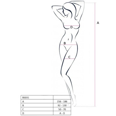 PASSION WOMAN BS031 BODYSTOCKING WHITE ONE SIZE - D-216398 - Dona Pimenta