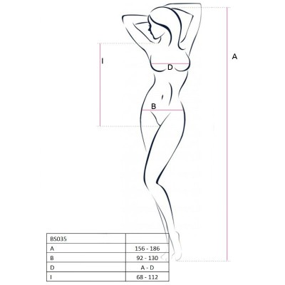 PASSION WOMAN BS035 BODYSTOCKING WHITE ONE SIZE - D-216412 - Dona Pimenta