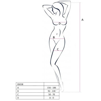 PASSION WOMAN BS038 BODYSTOCKING WHITE ONE SIZE - D-216421 - Dona Pimenta