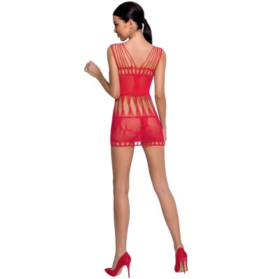 PASSION WOMAN BS090 BODYSTOCKING - RED ONE SIZE - D-228677 - Dona Pimenta