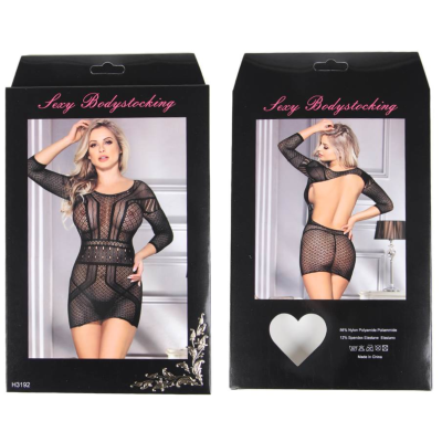 QUEEN LINGERIE NET-DRESS BODYSTOCKING SL - D-229493 - Dona Pimenta