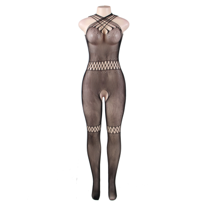 QUEEN LINGERIE MULTISTRAPS SLING HOLLOW BODYSTOCKING SL - D-229516 - Dona Pimenta