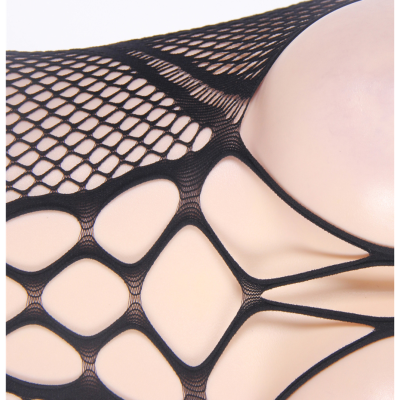 QUEEN LINGERIE HALTER PESCOÇO E BODYSTOCKING SL ABERTO - D-229518 - Dona Pimenta