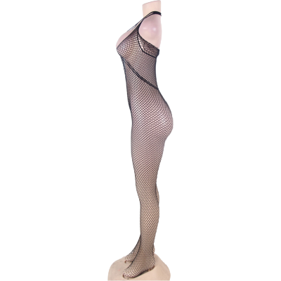 QUEEN LINGERIE HALTER PESCOÇO E BODYSTOCKING SL ABERTO - D-229518 - Dona Pimenta