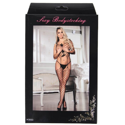 QUEEN LINGERIE CROP TOP SUSPENDER FISHNET BODYSTOCKING SL - D-229520 - Dona Pimenta