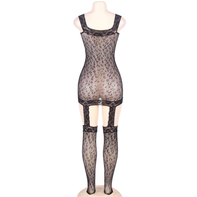 QUEEN LINGERIE LEOPARD PADRÃO BODYSTOCKING SL - D-229548 - Dona Pimenta