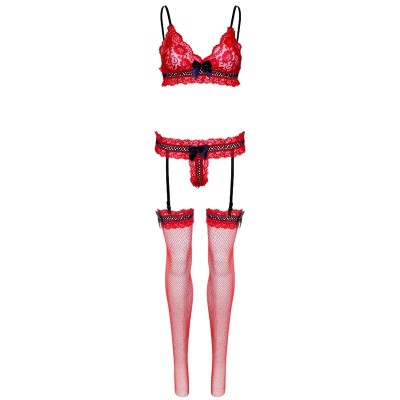 CONJUNTO DE TRÊS PEÇAS LEG AVENUE TAMANHO ÚNICO - VERMELHO - D-230547 - Dona Pimenta