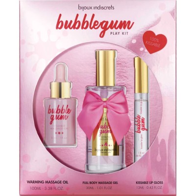 BIJOUX INDISCRETS - BUBBLEGUM PLAY KIT COM ÓLEO, GEL E LIP GLOSS - D-236777 - Dona Pimenta