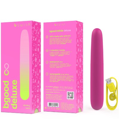 BGOOD INFINITE DELUXE VIBRADOR RECARGABLE SILICONA ROSA - D-236021